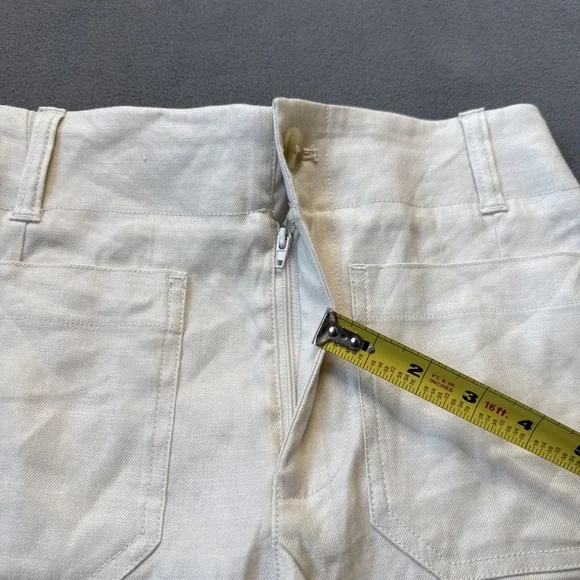 NWT Maeve Colette Shorts Womens 25 Ivory High Rise Patch Pockets